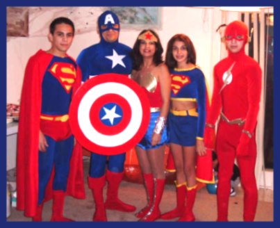 Family in Captain America Characters Costumes