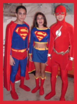 Superman, Supergirl and Flash Costumes