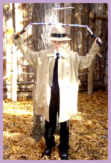 Homemade Inspector Gadget Costume for Boys